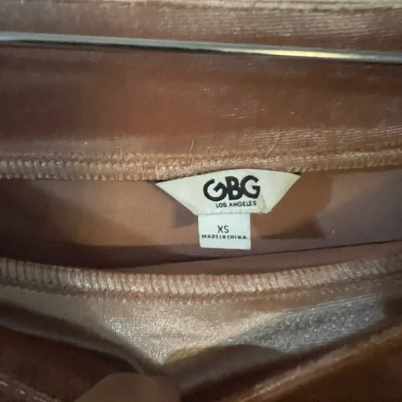 GBG Los Angeles Blush Velvet Bodysuit - Picture 2 of 2